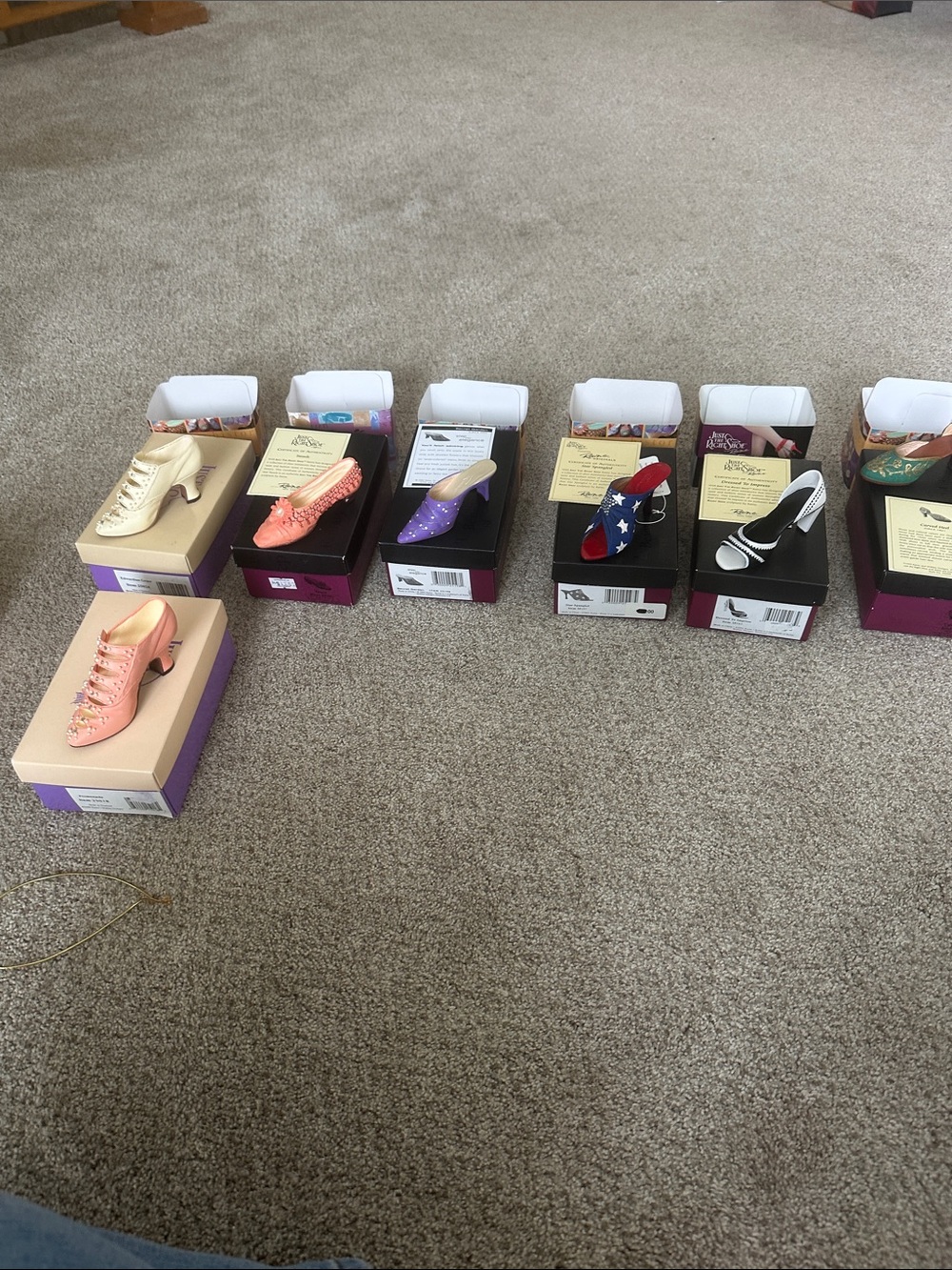 Assorted Decorative High Heel Figurines - Pink, Coral, Purple, Red, Black, Cream